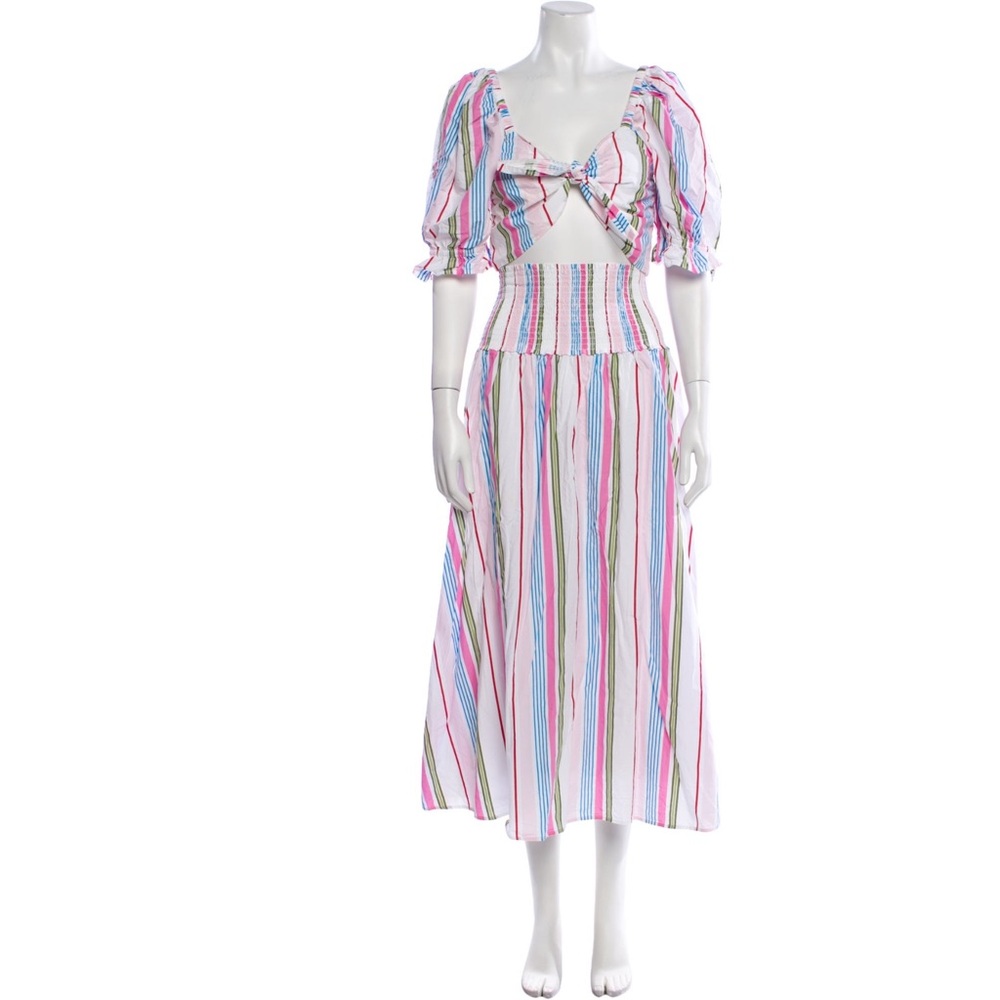 Hill House Home Striped Pink Multi Tie-Front Midi Skirt Set!
